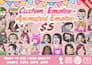 draw custom cute emotes for twitch, discord, or youtube
